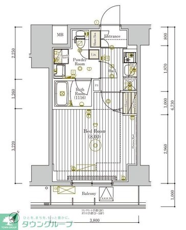 ミライズ新小岩マーロの物件間取画像